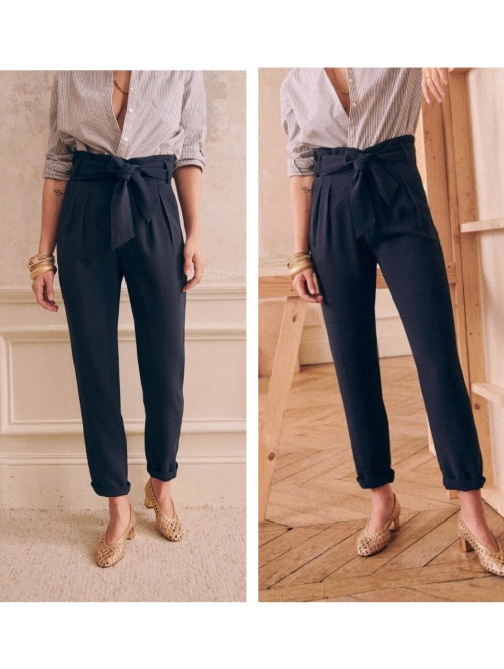 Sezane Austin Trousers Navy Size 32 Size 0